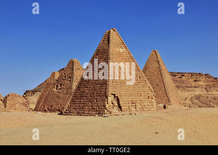 Pyramides de l'ancien monde au Soudan Banque D'Images