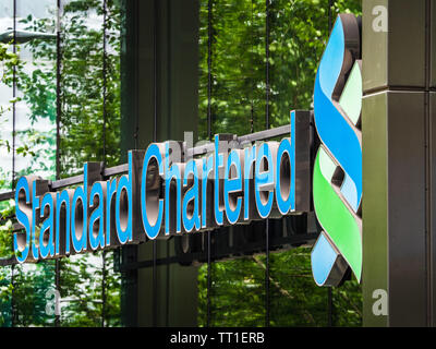 Standard Chartered Bank London - La Standard Chartered Bank à 1 Basinghall Avenue dans la ville de London Financial District Banque D'Images