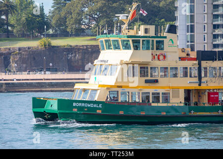 Ferry Sydney Borrowdale nommé sur le port de Sydney, Sydney, Australie Banque D'Images