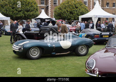1956 Ecurie Ecosse D Type Jaguar au City of London Concours 2019 Banque D'Images