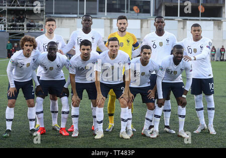 La France l'équipe au cours de l'UEFA Euro 2020 Groupe admissible H match de football entre la France et Andorre le 11 juin 2019, à l'Estadi Nacional d'Andorra la Vella, Andorre - Photo Laurent Lairys / DPPI Banque D'Images