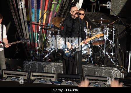 Florence, le 13 juin. Smashing Pumpkins effectue @ Firenze Rocks 2019, Ippodromo del Visarno, Firenze. Copyright Davide Merli | Alamy Banque D'Images