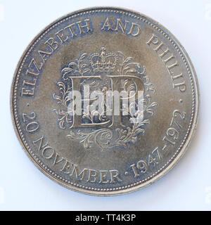 Royaume-uni 25 New Pence - Elizabeth II - pièce 1972 Banque D'Images
