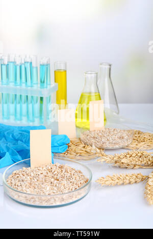 Les tests microbiologiques pour la qualité des aliments au laboratoire de biochimie Banque D'Images