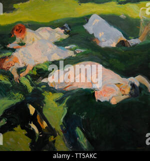 Joaquin Sorolla y Bastida (1863-1923). Peintre espagnol. La sieste, 1911. Huile sur toile, 200 x 201 cm. Musée Sorolla. Madrid. L'Espagne. Banque D'Images