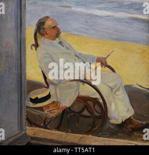 Joaquin Sorolla y Bastida (1863-1923). Peintre espagnol. Antonio Garcia sur la plage, 1909. Musée Sorolla. Madrid. L'Espagne. Banque D'Images