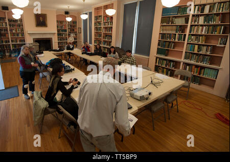 États-unis - 10 mai 2016 : atelier de photographie organisé par l'Université de Virginie à la Ferme expérimentale de Blandy. Découvrez un tout nouveau monde e Banque D'Images