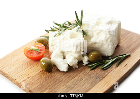 Le fromage Feta close-up Banque D'Images