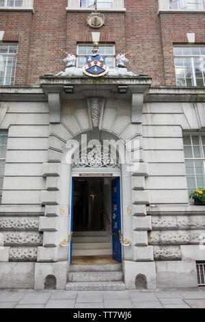 Extérieur de la Worshipful Company of Wax Chandlers, Gresham Street. London, EC2, UK Banque D'Images