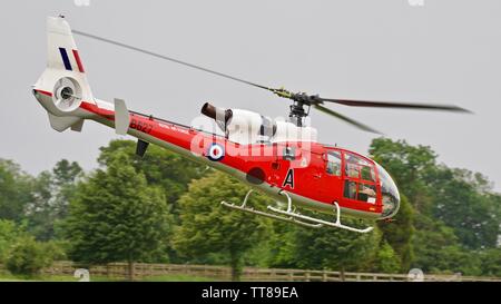 Gazelle Westland HT.3 'ZB627' à l'exécution de Shuttleworth volants sur le 2e juin 2019 Banque D'Images