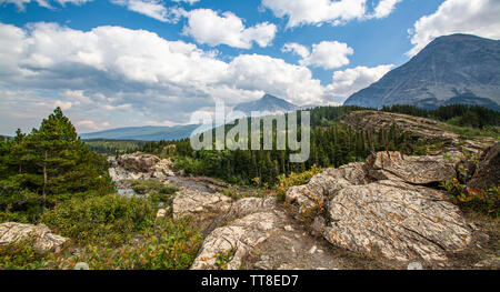 Le paysage du Parc National de Glacier Banque D'Images