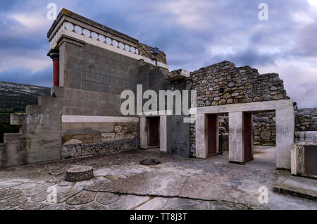 Knossos, Crète, Grèce. Palais de Knossos au site archéologique de Knossos, le plus grand site archéologique de l'âge du bronze en Crète Banque D'Images
