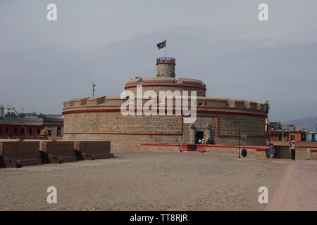 Real Felipe Fortress dans le port de Callao, Lima, Pérou Banque D'Images