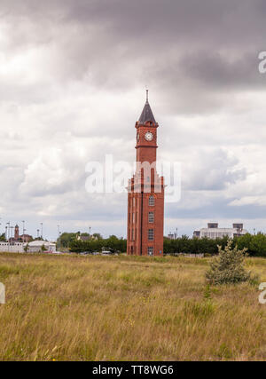 Tour de l'horloge à Middlehaven,Middlesbrough, Angleterre, Royaume-Uni Banque D'Images