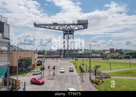 Dernier géant de la grue en porte-à-faux, d'être construit sur le Clyde Banque D'Images