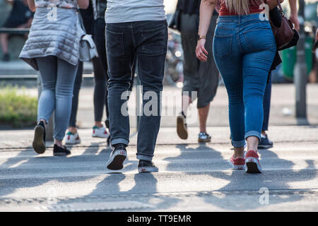 L'été à Düsseldorf, Allemagne. Banque D'Images