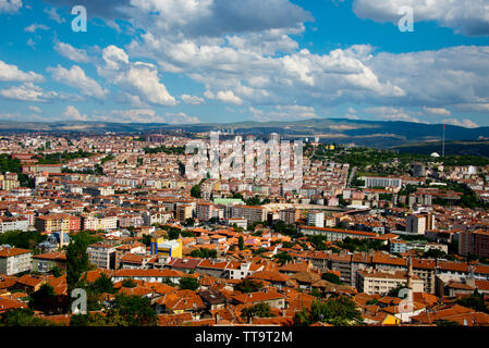 Paysage urbain de la capitale turque ankara, vu de l'ancien château d'Ankara Banque D'Images