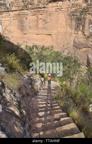 Trekking dans les magnifiques Torotoro Canyon, Torotoro, Bolivie Banque D'Images