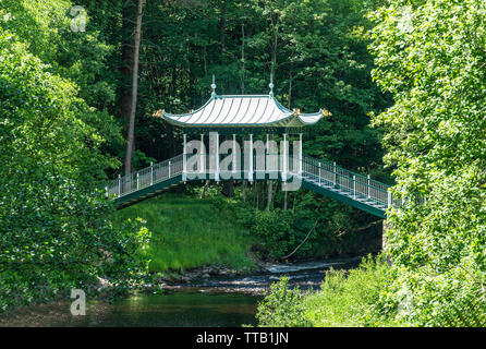 Les Chinois Pont enjambant l'eau Lugar de Dumfries House et jardin à Dumfries House Estate près de Cumnock East Ayrshire Scotland UK Banque D'Images