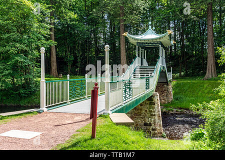 Les Chinois Pont enjambant l'eau Lugar de Dumfries House et jardin à Dumfries House Estate près de Cumnock East Ayrshire Scotland UK Banque D'Images