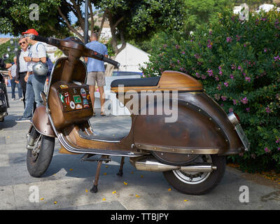 XII Concentración motos clásicas Villa de Mijas - moto classique rencontre à Mijas, Malaga province, Andalusia, Spain. Banque D'Images