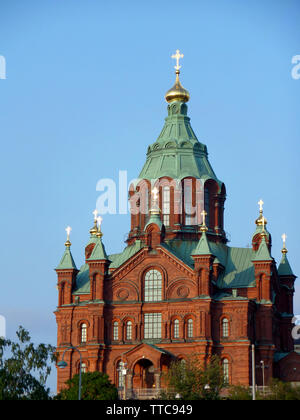 La Cathédrale Uspenski cathédrale, l'Église orthodoxe d'Helsinki, Finlande, Scandinavie Banque D'Images