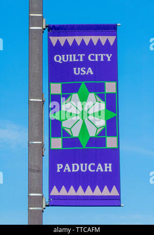 Bannière d'afficher pendant le printemps Quilt Show 2019 Paducah Kentucky USA Banque D'Images