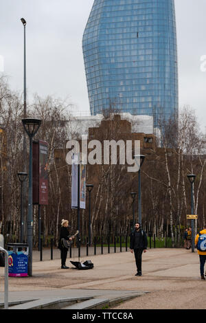 Londres - la reine à pied, Rive Sud - Mars 20, 2019 Banque D'Images