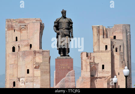 Emir Timur (Tamerlan) et son palais blanc (Ak-Saray) Banque D'Images