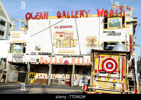 La célèbre galerie de l'océan sur la promenade d'Ocean City, MD, États-Unis d'Amérique Banque D'Images