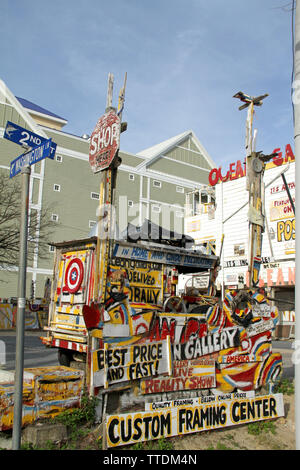 La célèbre galerie de l'océan sur la promenade d'Ocean City, MD, États-Unis d'Amérique Banque D'Images