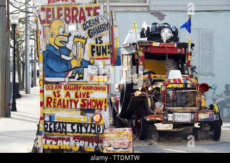 La célèbre galerie de l'océan sur la promenade d'Ocean City, MD, États-Unis d'Amérique Banque D'Images