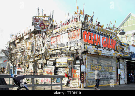 La célèbre galerie de l'océan sur la promenade d'Ocean City, MD, États-Unis d'Amérique Banque D'Images