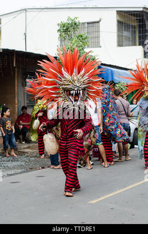 Diablico sucio, un personnage qui joue un rôle important dans les festivités traditionnelles du Corpus Christi à La Villa de los Santos Banque D'Images