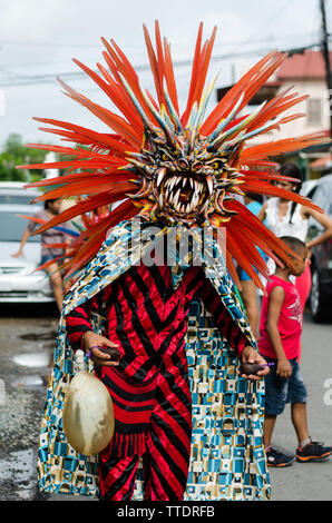 Diablico sucio, un personnage qui joue un rôle important dans les festivités traditionnelles du Corpus Christi à La Villa de los Santos Banque D'Images