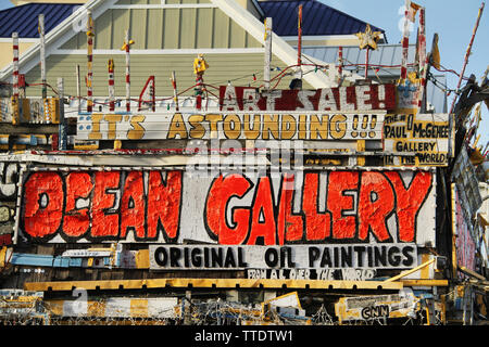 La célèbre galerie de l'océan sur la promenade d'Ocean City, MD, États-Unis d'Amérique Banque D'Images