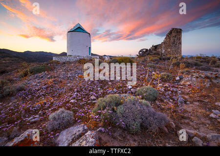 Dans l'Eglise Chora village sur l'île de Paros en Grèce. Banque D'Images