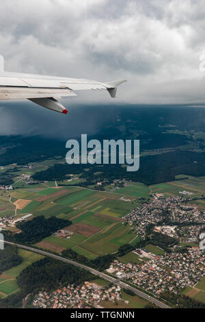 Vue exceptionnelle à partir d'un avion Banque D'Images
