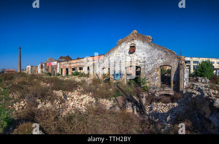 Ancienne usine industrielle en Ukraine Banque D'Images