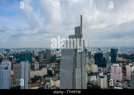 Photos aériennes de la ville d'Ho Chi Minh Ville (Saigon) Vietnam Lumière du matin Banque D'Images