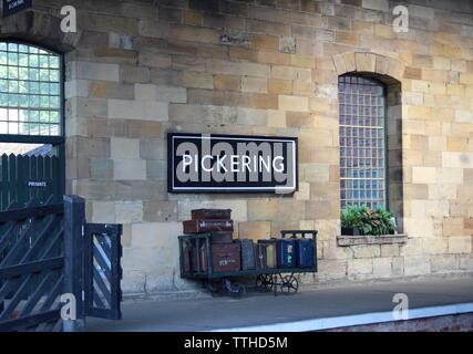 La Station de Train à vapeur de Pickering Ryedale North Yorkshire UK Banque D'Images