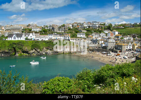 Port Isaac, Cornwall, UK, le paramètre de la série télévisée Doc Martin, où il s'appelle Portwenn Banque D'Images