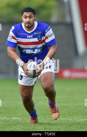 Salford, Royaume-Uni, 2019 16 6. 16 juin 2019. Stade AJ Bell, Salford, Angleterre ; Rugby League Super League Betfred, Salford Red Devils vs Wakefield Trinity ; Pauli Pauli de Wakefield Trinity. Dean Williams/RugbyPixUK Banque D'Images