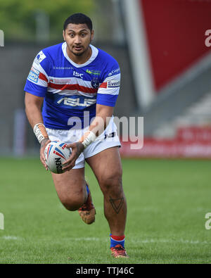 Salford, Royaume-Uni, 2019 16 6. 16 juin 2019. Stade AJ Bell, Salford, Angleterre ; Rugby League Super League Betfred, Salford Red Devils vs Wakefield Trinity ; Pauli Pauli de Wakefield Trinity. Dean Williams/RugbyPixUK Banque D'Images