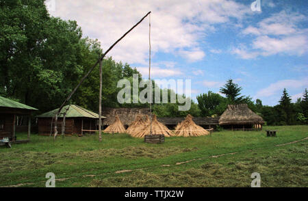 Paysage de l'Ukraine, Musée de l'architecture et la vie des Naddnepryanschiny Pereyaslav-Khmelnytsky , Centrale, l'Ukraine Banque D'Images