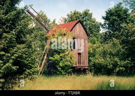 Le village moulin, Musée d'architecture et de la vie d'Naddnepryanschiny Pereyaslav-Khmelnytsky , Centrale, l'Ukraine Banque D'Images