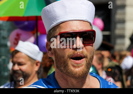 Helsinki Pride Parade 2016 à Helsinki, Finlande Banque D'Images