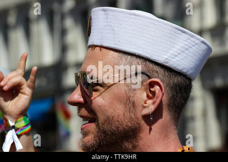 Helsinki Pride Parade 2016 à Helsinki, Finlande Banque D'Images