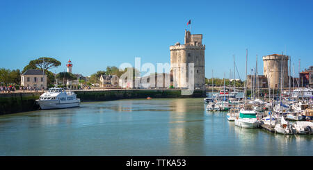 Vue sur le Vieux port de La Rochelle, France Banque D'Images