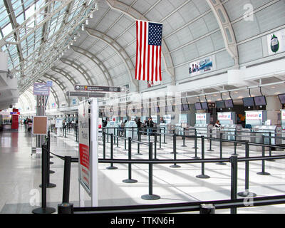 Zone d'enregistrement à l'aéroport Pearson de Toronto, Canada Banque D'Images